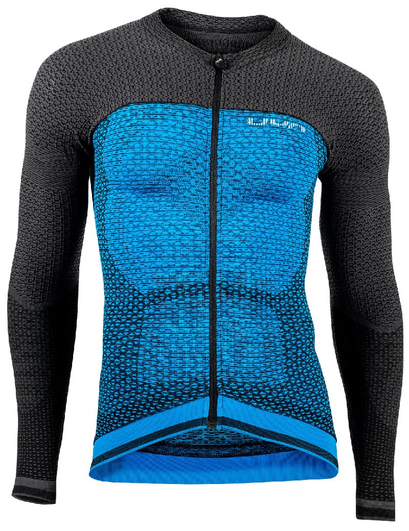 UYN ALPHA maglia biking manica lunga blu-grigio