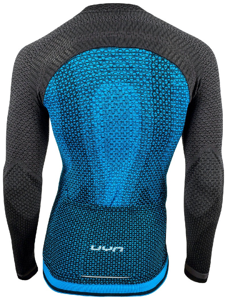 UYN ALPHA maglia biking manica lunga blu-grigio (retro)